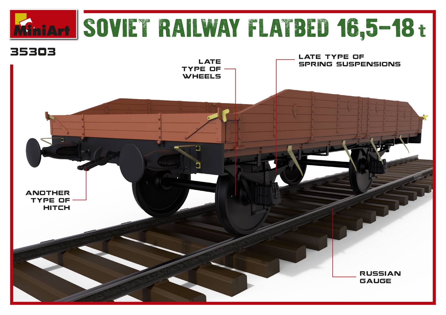 1/35 Soviet Railway Flatbed 16.5-18 t - Hobby Sense
