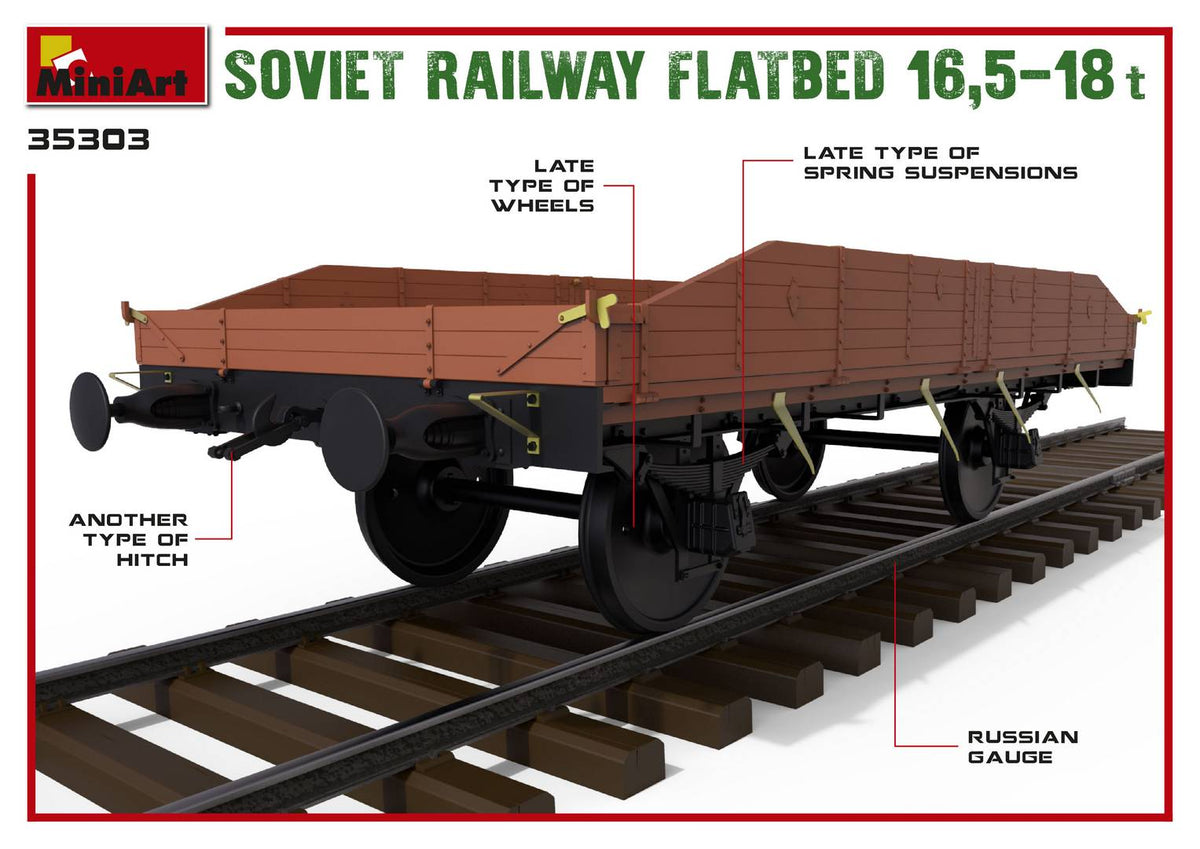 1/35 Soviet Railway Flatbed 16.5-18 t - Hobby Sense
