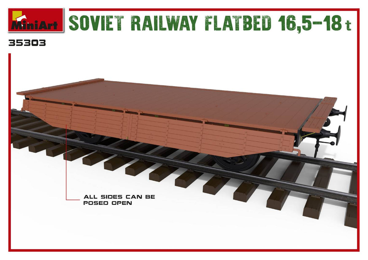 1/35 Soviet Railway Flatbed 16.5-18 t - Hobby Sense