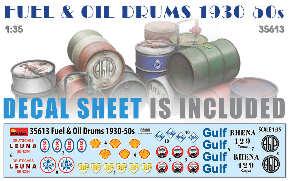 1/35 Fuel and Oil Drums 1930-50s - Hobby Sense