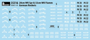 1/35 German Rockets 28cm WK Spr & 32cm Wk Flamm - Hobby Sense