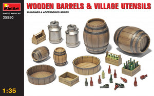 1/35 Wooden Barrels & Village Utensils - Hobby Sense