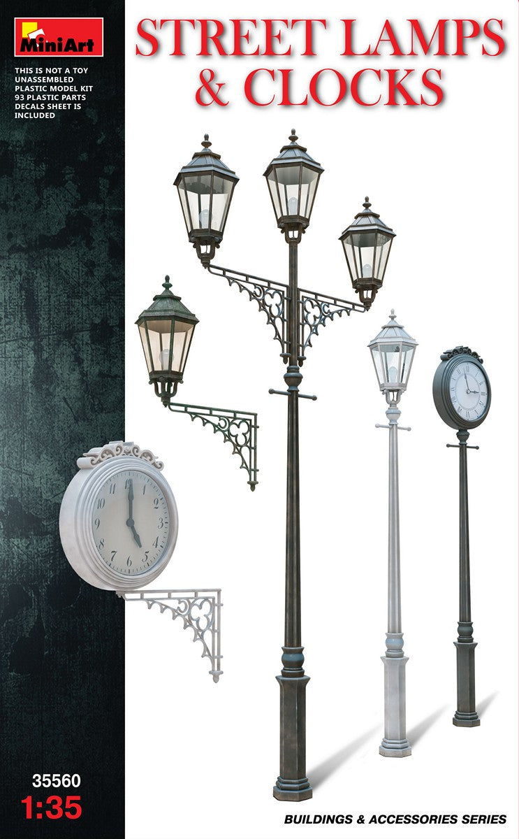 1/35 Street Lamps & Clocks - Hobby Sense