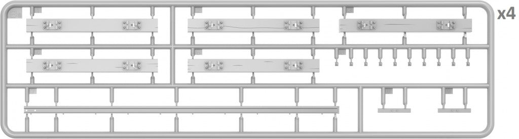 1/35 Railway Track with Dead End. European Gauge - Hobby Sense