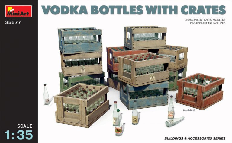 1/35 Vodka Bottles with Crates - Hobby Sense