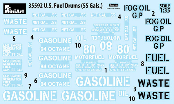 1/35 U.S. Fuel Drums 55 gals. - Hobby Sense