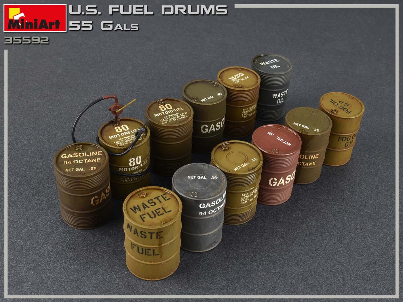 1/35 U.S. Fuel Drums 55 gals. - Hobby Sense