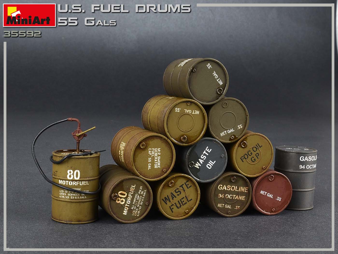 1/35 U.S. Fuel Drums 55 gals. - Hobby Sense