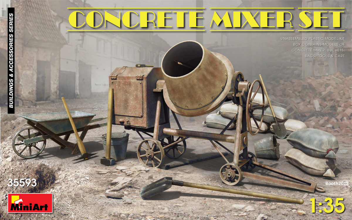 1/35 Concrete Mixer Set - Hobby Sense