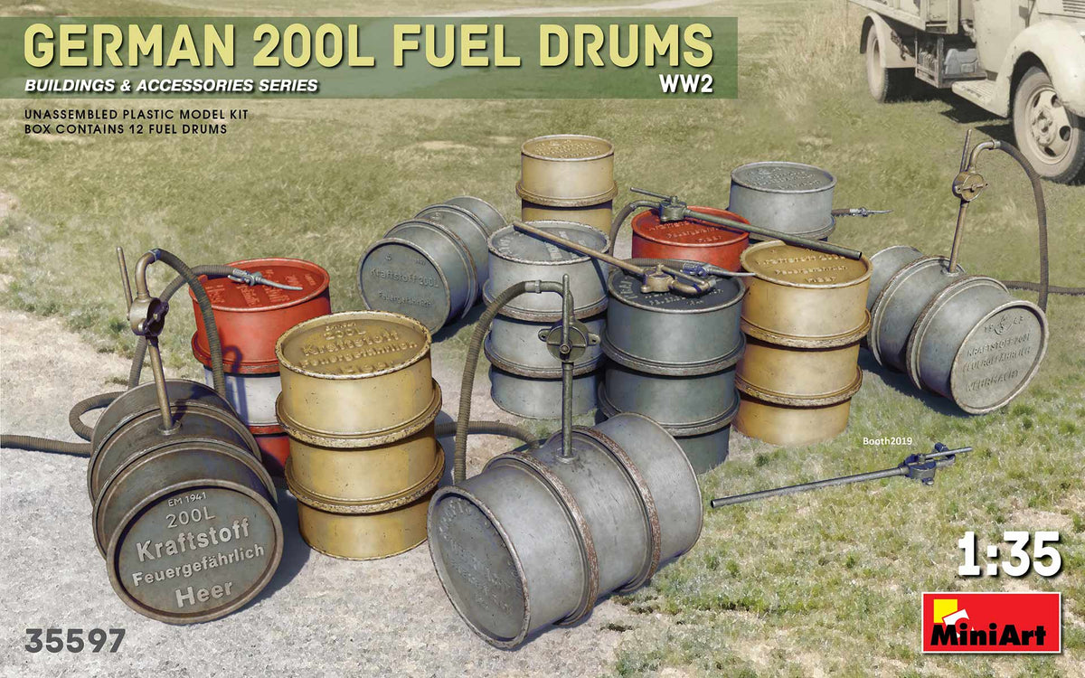 1/35 German 200L Fuel Drums WWII - Hobby Sense