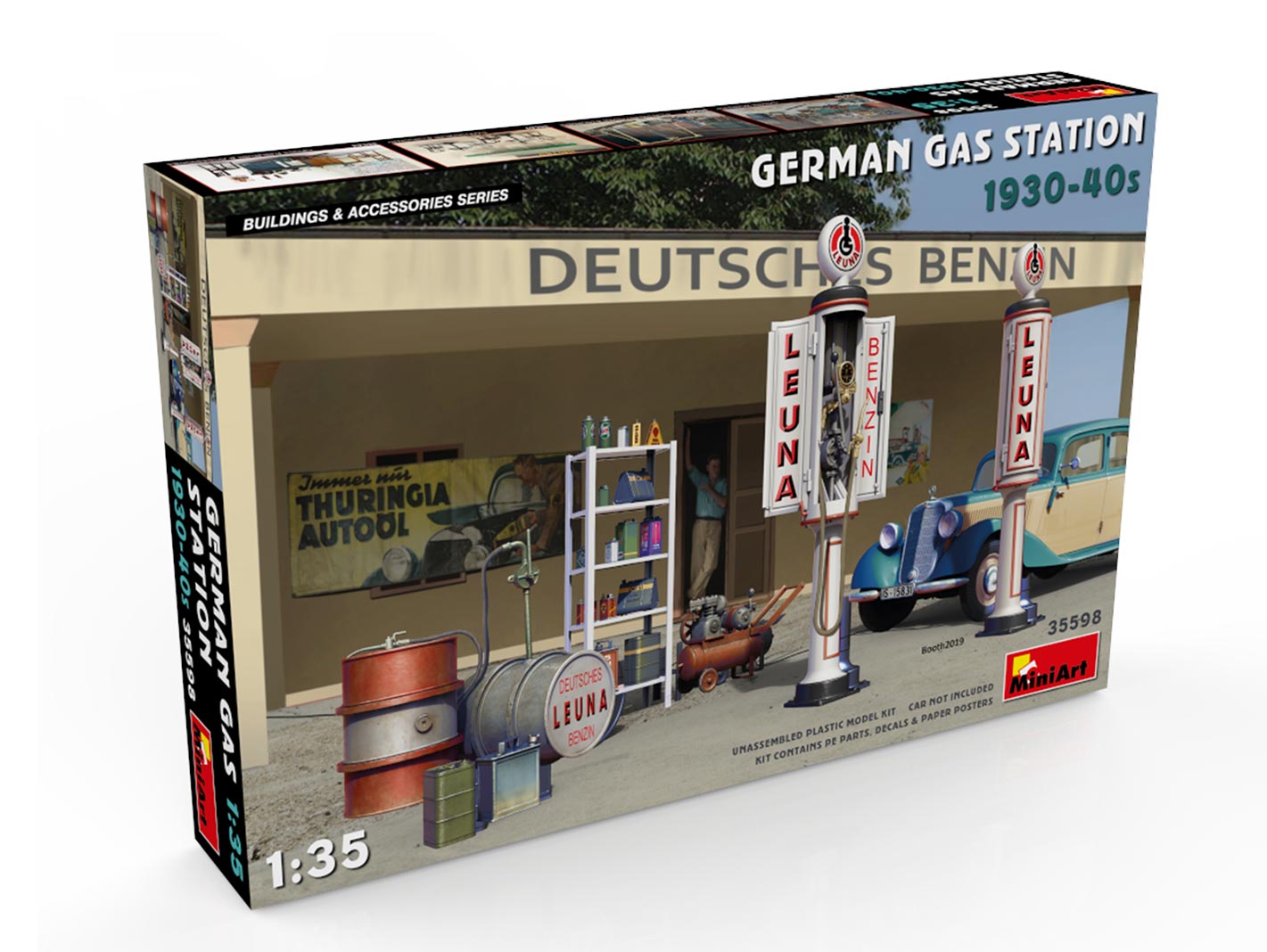 1/35 German Gas Station 1930-40s - Hobby Sense