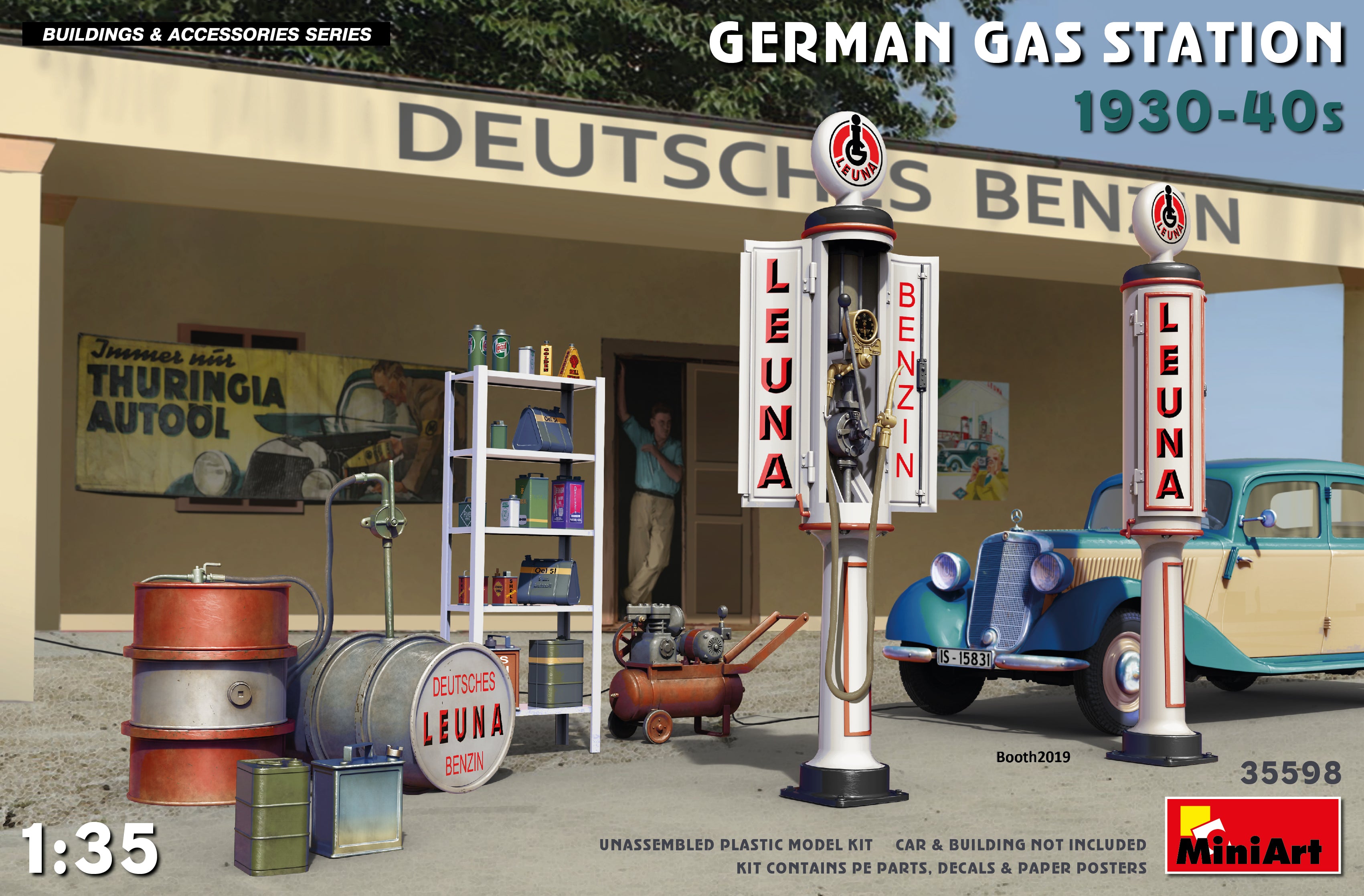 1/35 German Gas Station 1930-40s - Hobby Sense