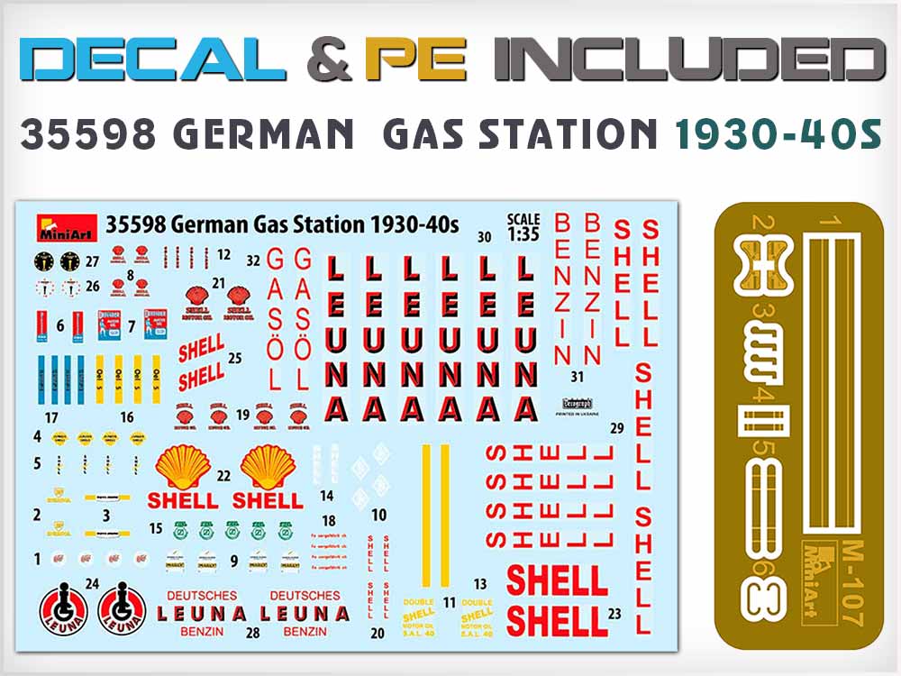 1/35 German Gas Station 1930-40s - Hobby Sense