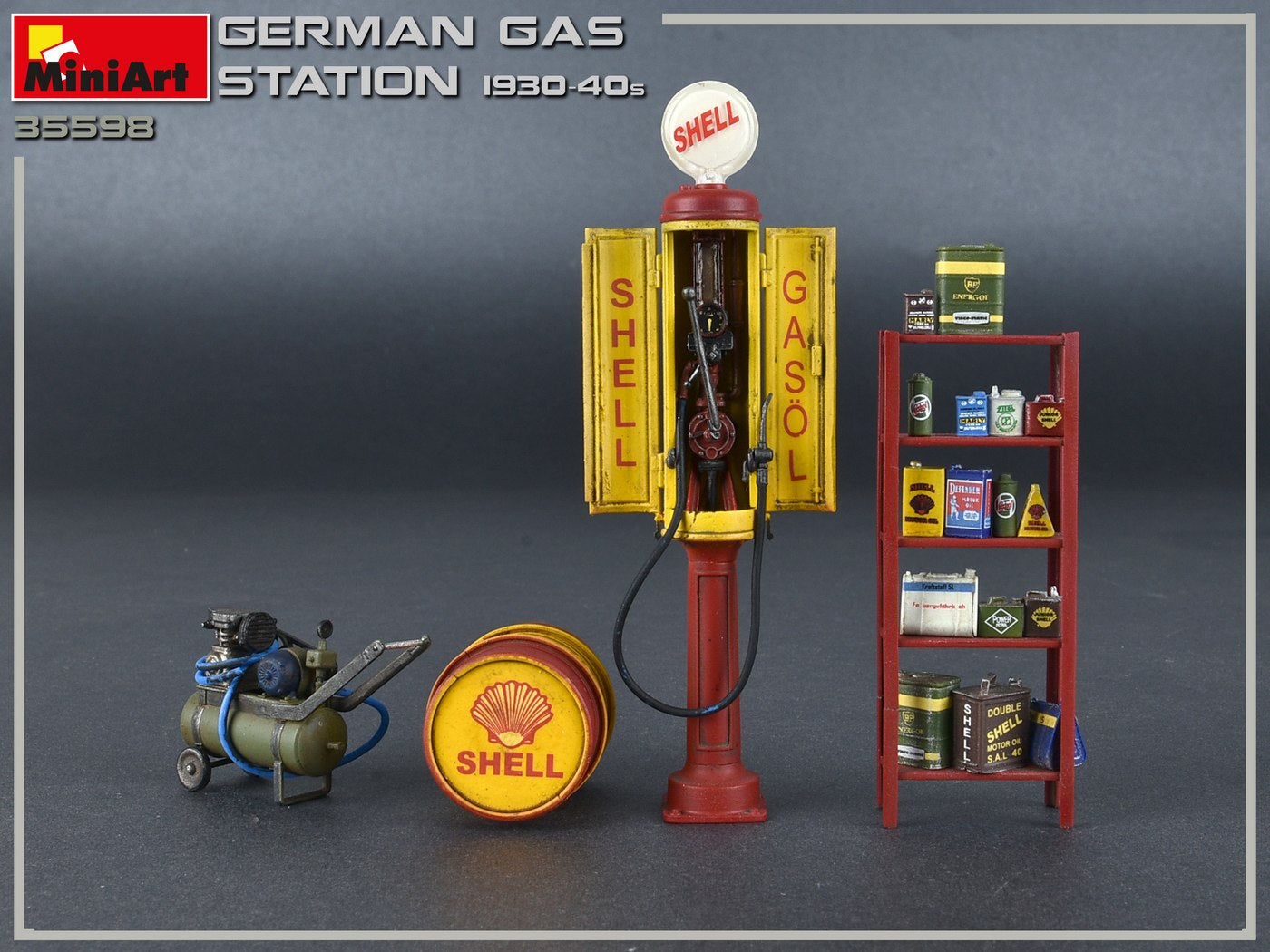 1/35 German Gas Station 1930-40s - Hobby Sense
