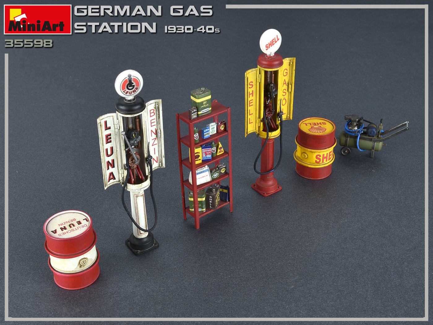 1/35 German Gas Station 1930-40s - Hobby Sense