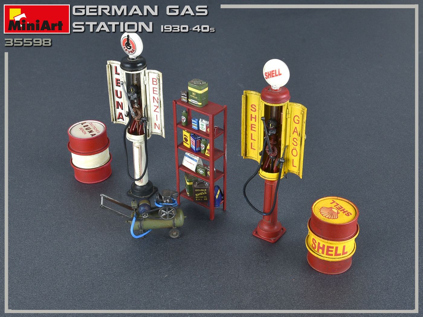 1/35 German Gas Station 1930-40s - Hobby Sense