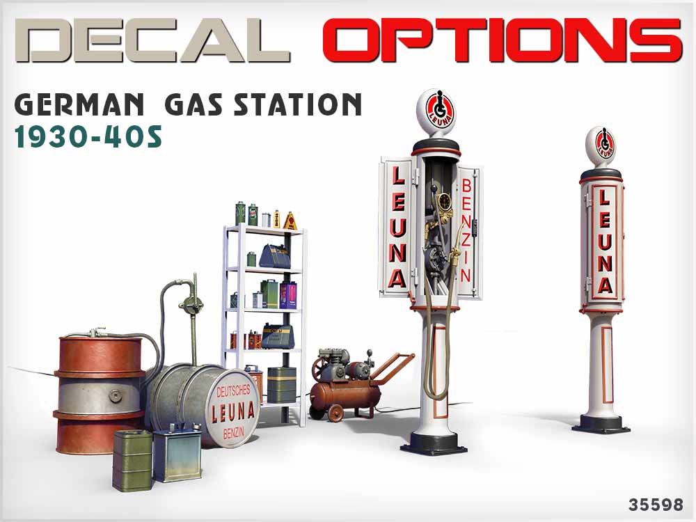1/35 German Gas Station 1930-40s - Hobby Sense