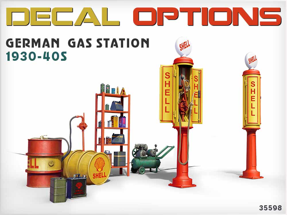 1/35 German Gas Station 1930-40s - Hobby Sense