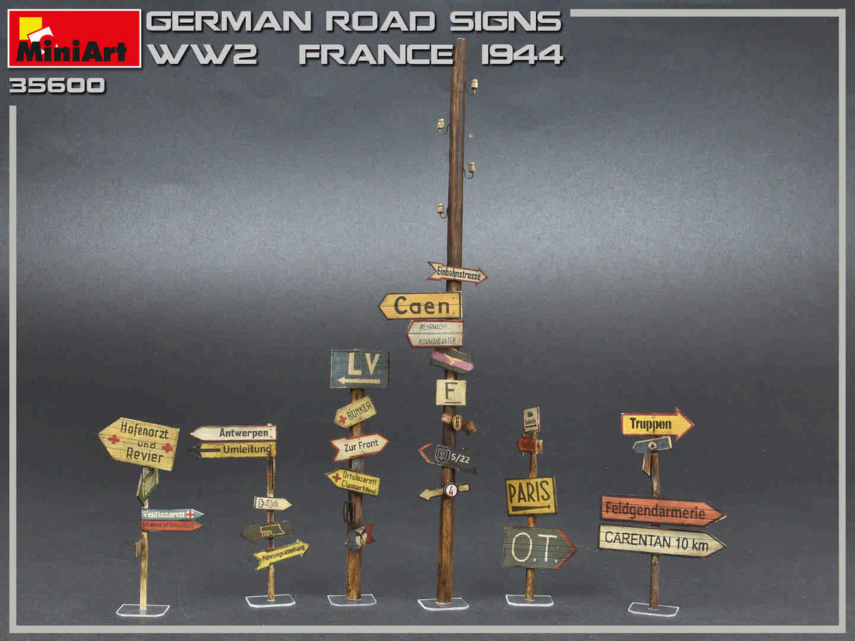 1/35 German Road Signs WWII, France 1944 - Hobby Sense