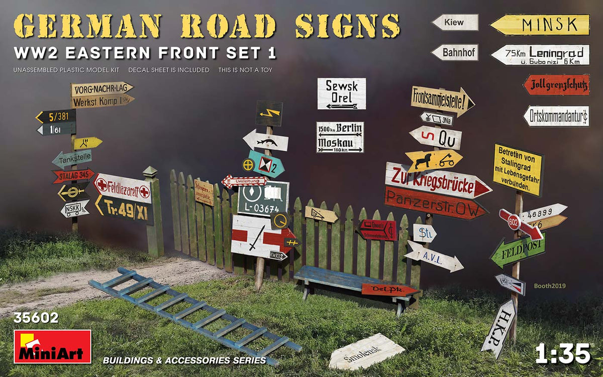 1/35 German Road Signs WWII (Eastern Front set 1) - Hobby Sense