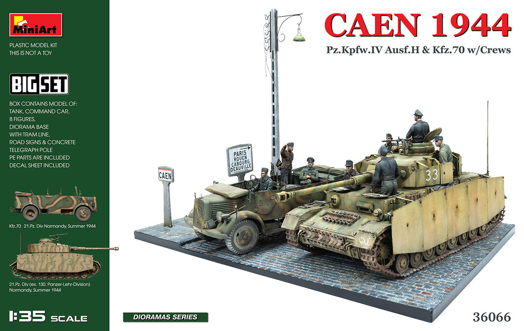 1/35 Caen 1944: Pz.Kpfw.IV Ausf.H & Kfz.70 w/Crews. Big Set - Hobby Sense