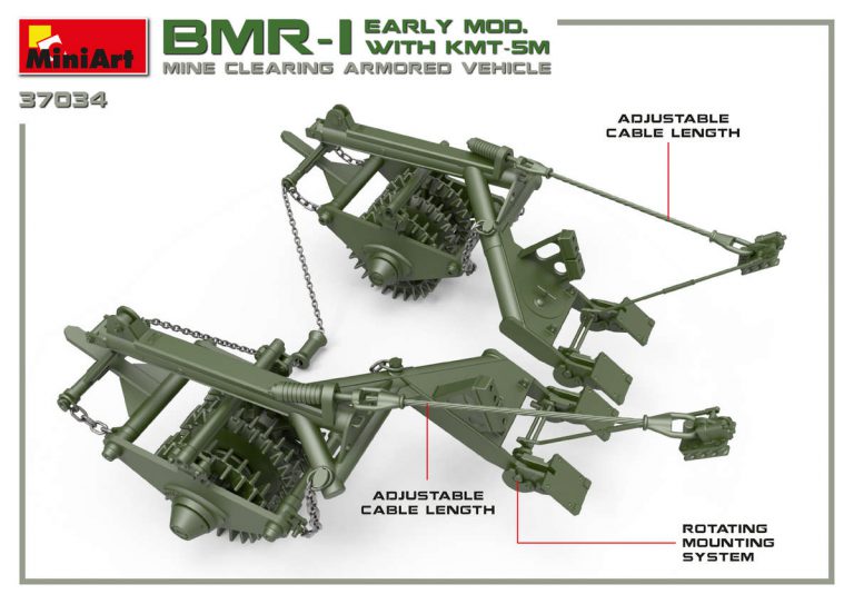1/35 BMR-1 Early Mod. with KMT-5M Mine Clearing Armored Vehicle - Hobby Sense