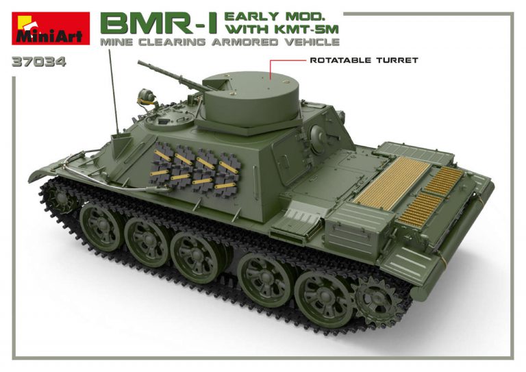 1/35 BMR-1 Early Mod. with KMT-5M Mine Clearing Armored Vehicle - Hobby Sense