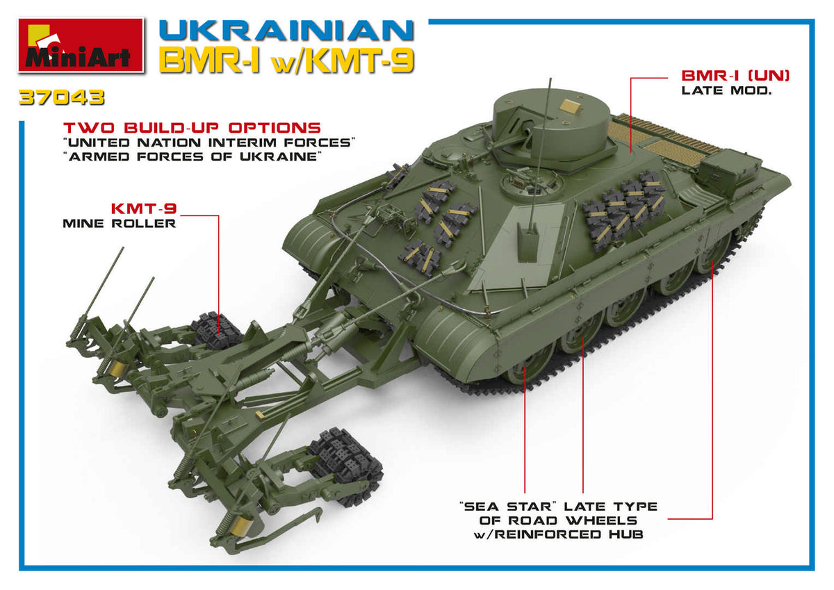 1/35 Ukrainian BMR1 with KMT-9 - Hobby Sense