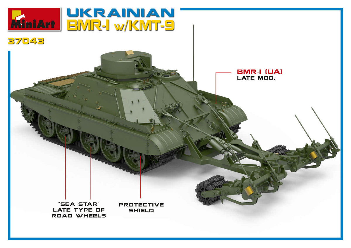 1/35 Ukrainian BMR1 with KMT-9 - Hobby Sense