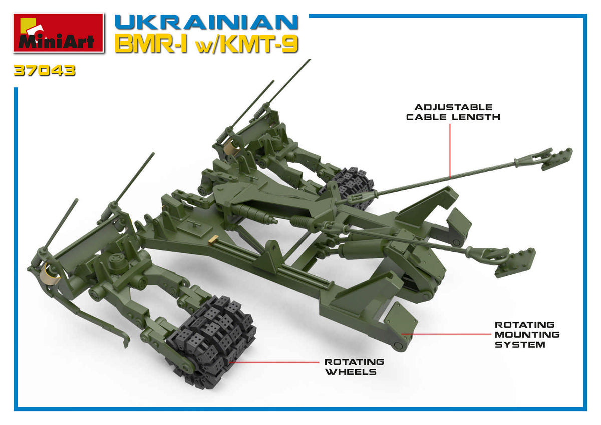 1/35 Ukrainian BMR1 with KMT-9 - Hobby Sense