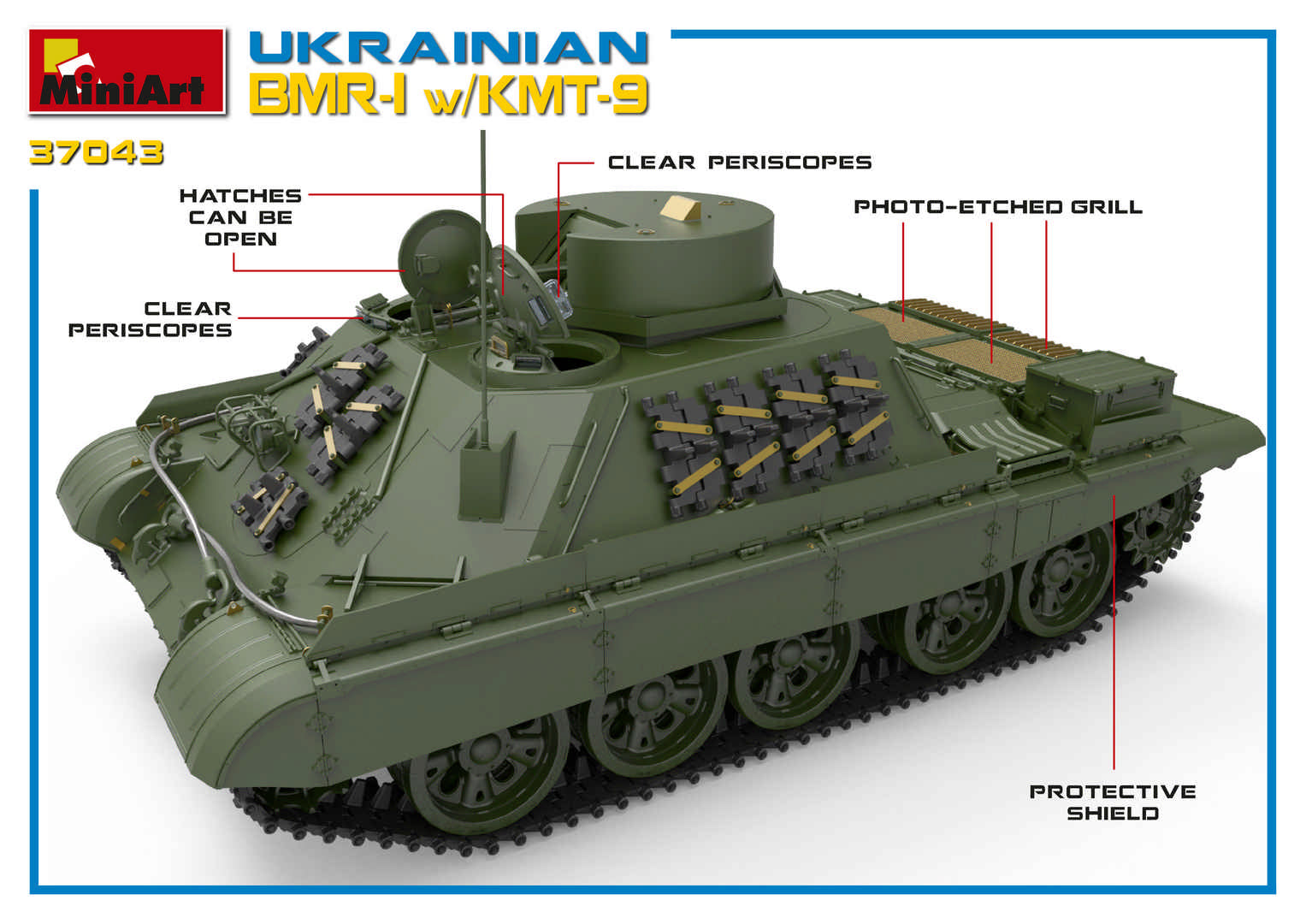 1/35 Ukrainian BMR1 with KMT-9 - Hobby Sense
