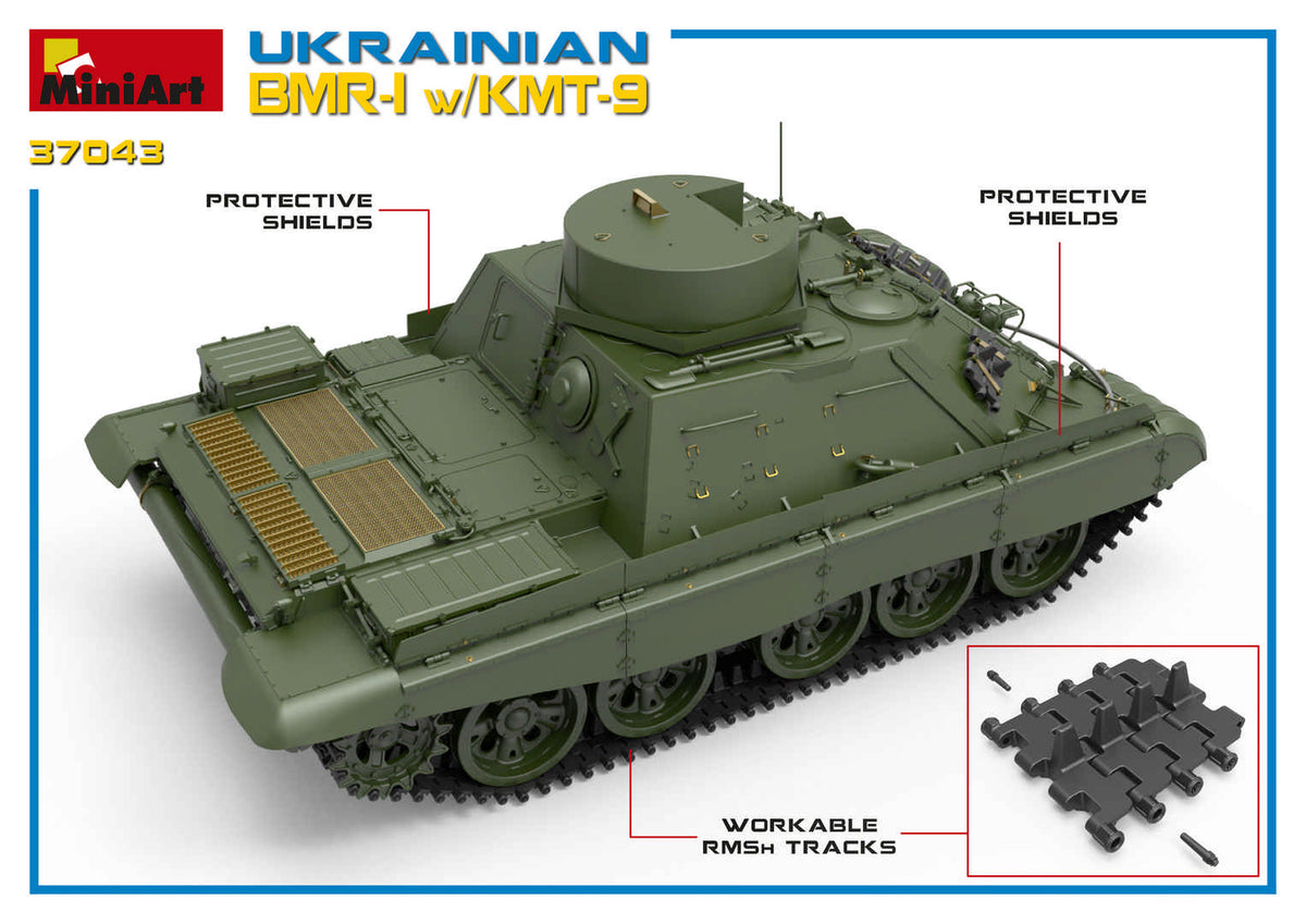 1/35 Ukrainian BMR1 with KMT-9 - Hobby Sense