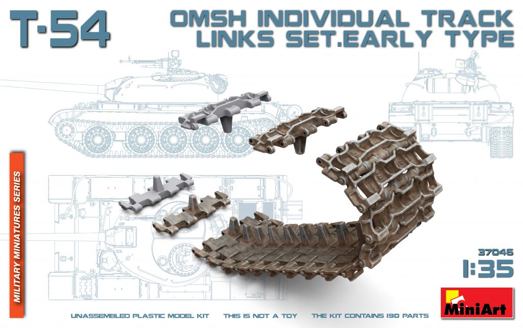 1/35 T54 OMSh Individual Track Links Set.Early Type - Hobby Sense