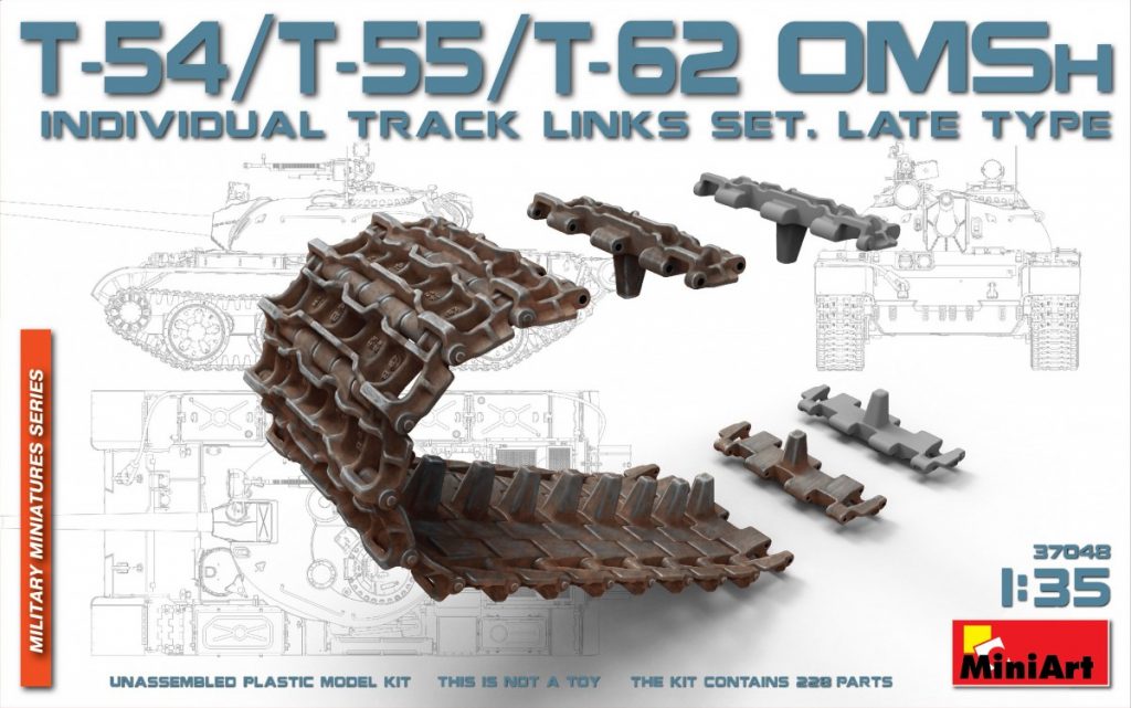 1/35 T54/T-55/T-62 OMSh Individual Track Links Set.Late Type - Hobby Sense