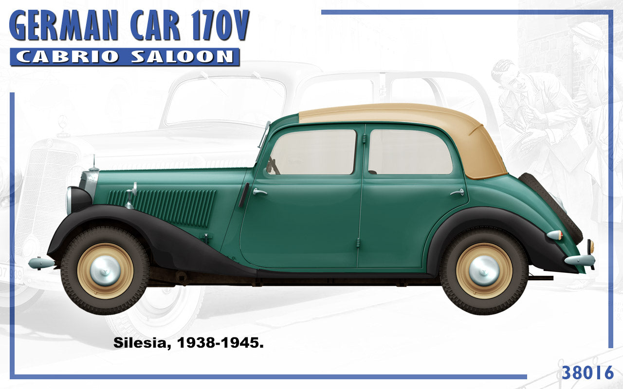 1/35 German Car 170V Cabrio Saloon - Hobby Sense