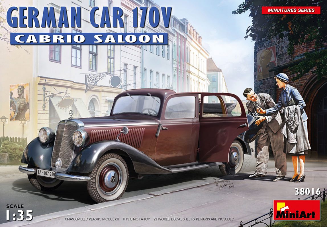 1/35 German Car 170V Cabrio Saloon - Hobby Sense