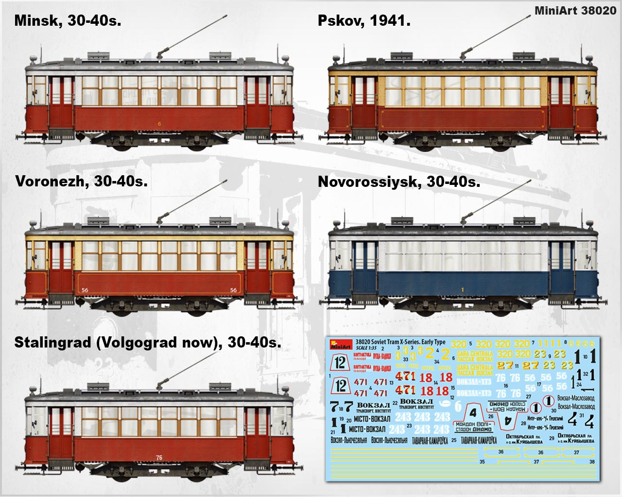 1/35 Soviet Tram X-Series, Early Type - Hobby Sense