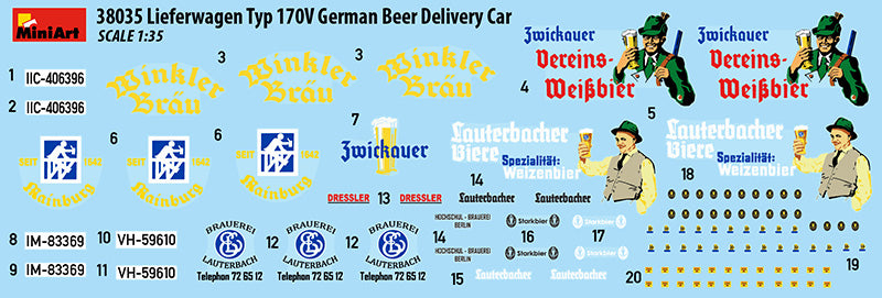 1/35 Lieferwagen Typ 170V German Beer Delivery Car - Hobby Sense