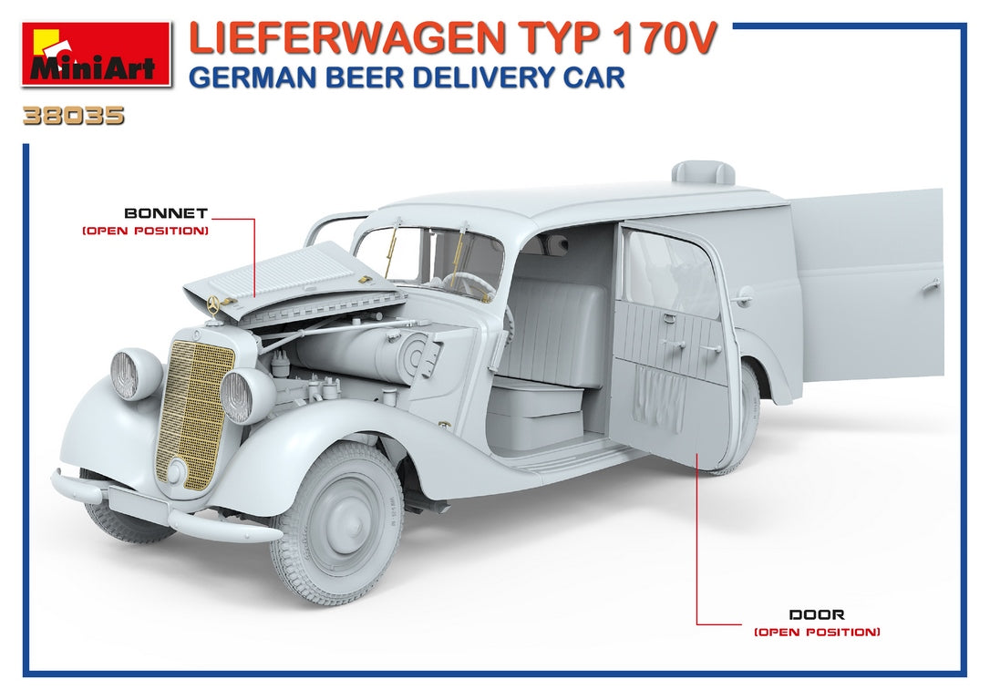 1/35 Lieferwagen Typ 170V German Beer Delivery Car - Hobby Sense