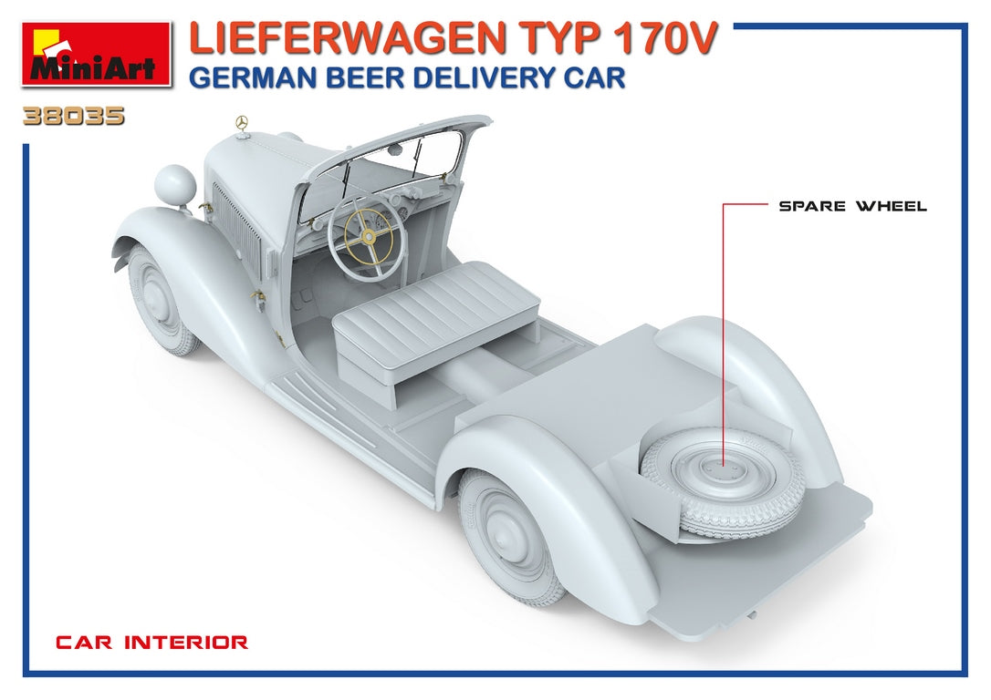 1/35 Lieferwagen Typ 170V German Beer Delivery Car - Hobby Sense