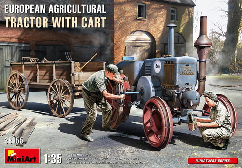 1/35 European Agricultural Tractor with Cart - Hobby Sense