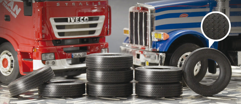 1/24 Truck Rubber Tires x8 - Hobby Sense