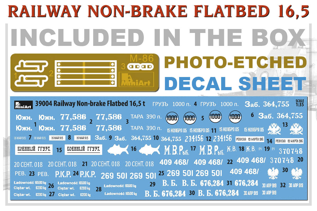 1/35 Railway Non-Brake Flatbed 16.5t - Hobby Sense