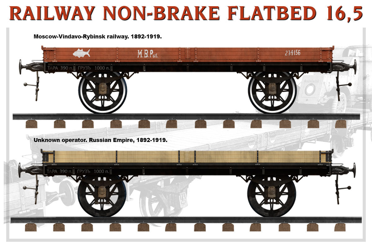 1/35 Railway Non-Brake Flatbed 16.5t - Hobby Sense