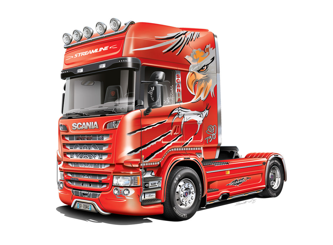 1/24 Scania R730 V8 Streamline Silver Griffin - Hobby Sense