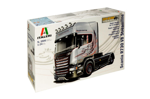 1/24 Scania R730 V8 Streamline Silver Griffin - Hobby Sense