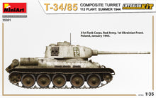 1/35 T34-85 Composite Turret. 112 Plant. Summer 1944 Interior Kit - Hobby Sense