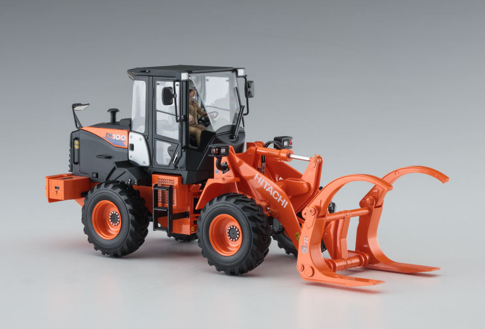 1/35 Hitachi Wheel Loader ZW100-6 Log Grapple Working Machine - Hobby Sense