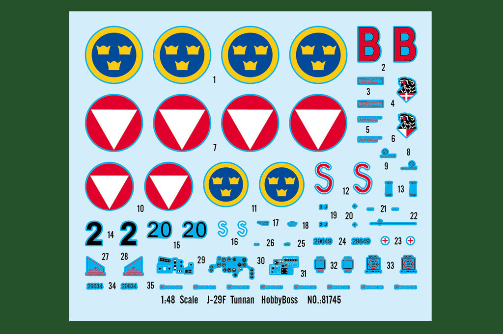 1/48 J29F Tunnan - Hobby Sense