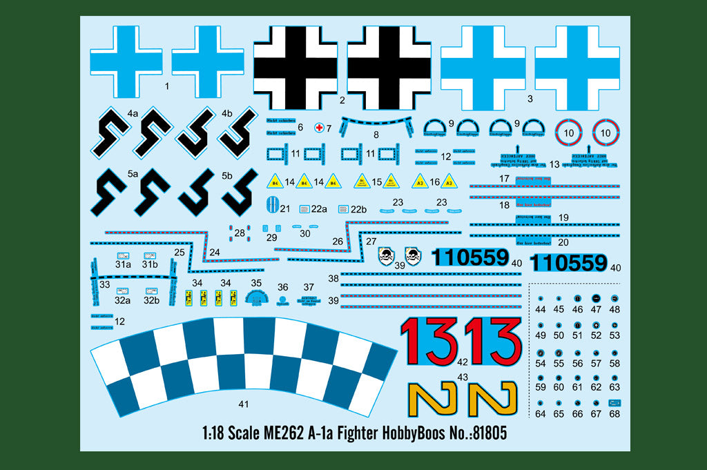 1/18 Messerschmitt ME262 A1a Fighter - Hobby Sense